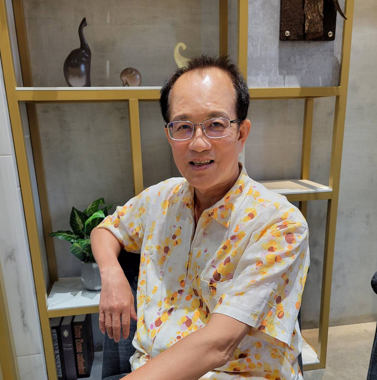 南台灣觀光產業聯盟總召集人林富男不支持全面調漲電價。 圖：孫家銘攝