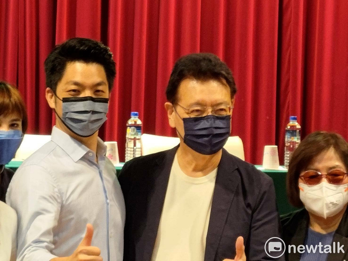 國民黨台北市長參選人蔣萬安、中廣董事長趙少康都呼籲陳時中，若要參選台北市長，就要盡快請辭防疫指揮官職務。 圖：黃建豪/攝