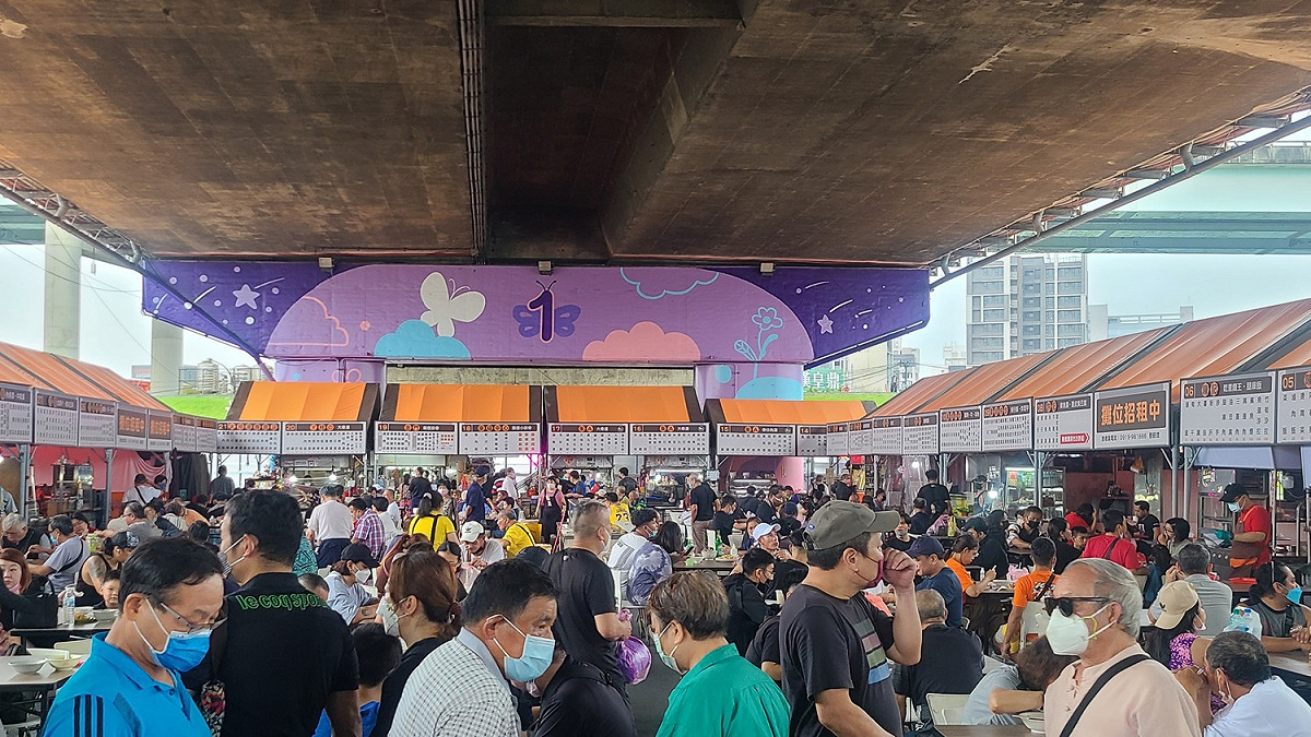 美食區設施整修。 圖：新北市水利局提供