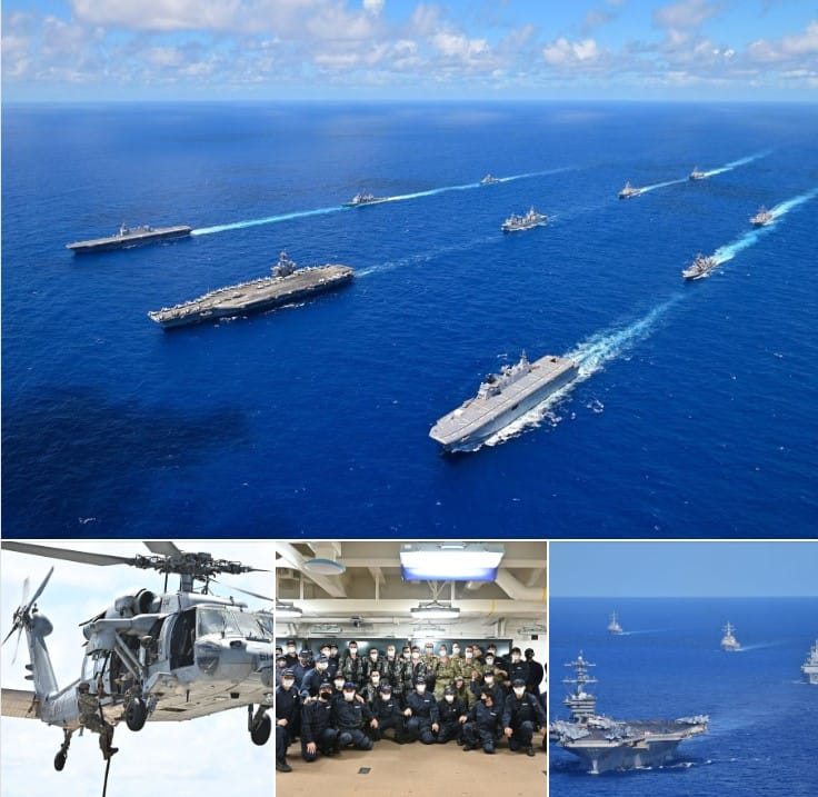 日本防衛省統合幕僚監部21日宣布，11月將實施名為「利劍」的美日聯合軍演。（資料照） 圖：翻攝日本海上自衛隊臉書