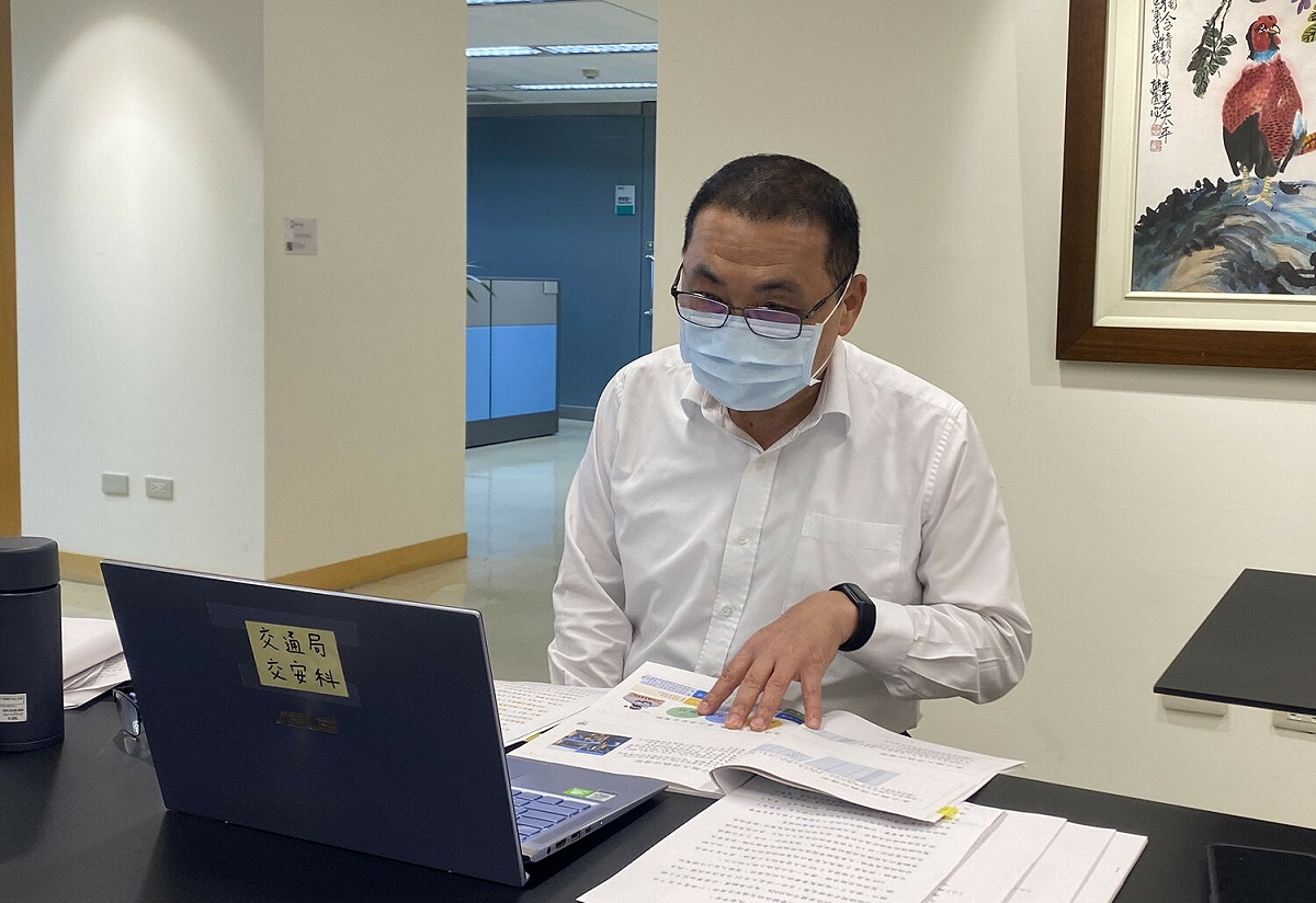 2022年6月侯友宜主持道安大會。 圖：新北市交通局提供