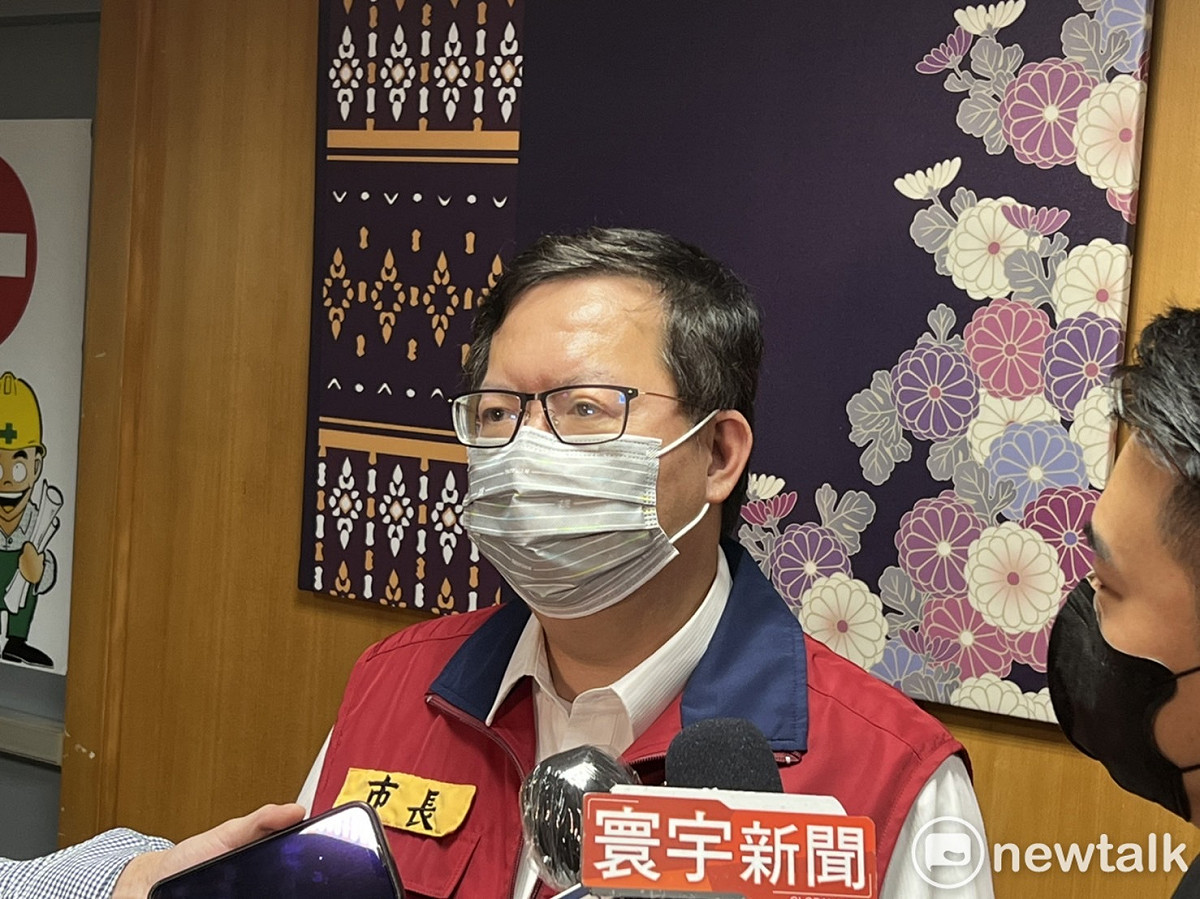 鄭文燦表示，林智堅將在7月初請辭新竹市長職務，正式成為桃園市長候選人。 圖：林昀真/攝