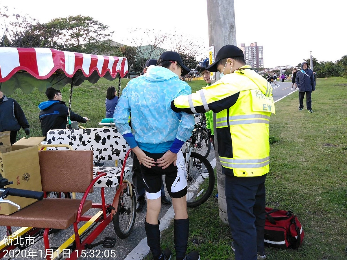 碰撞事故。 圖：新北市水利局提供