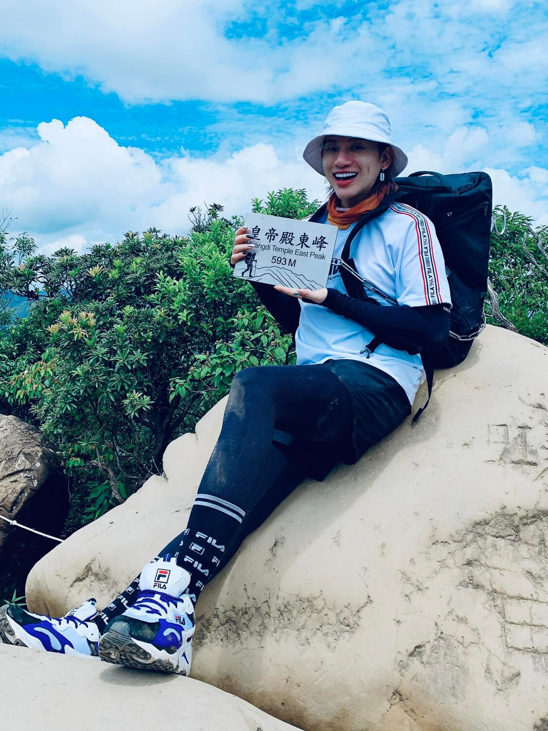 嘻小瓜生日前夕去登山。 圖：翻攝自嘻小瓜臉書