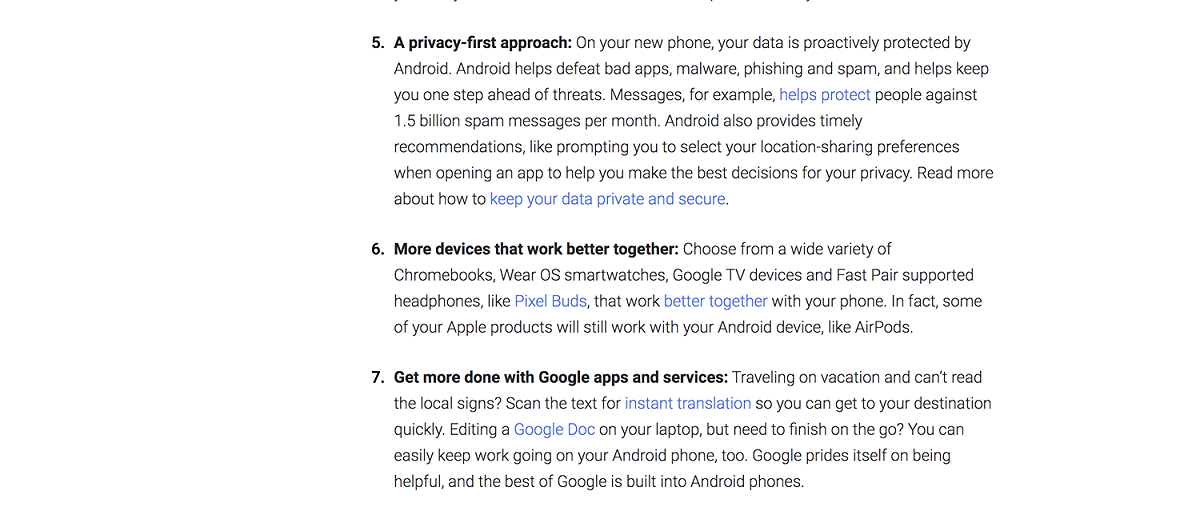 Google公開換Android手機的10大優點。