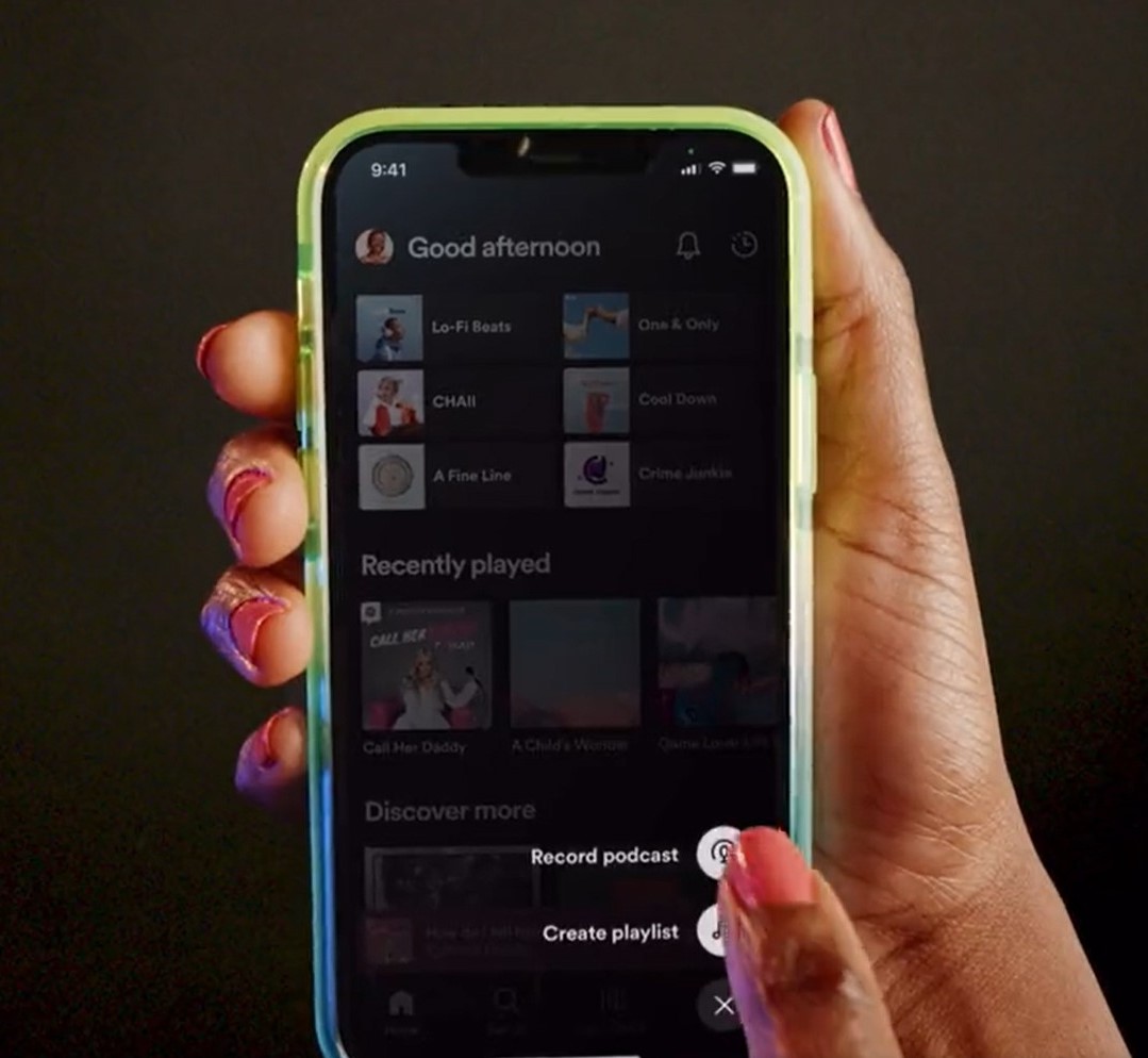 Spotify介紹了如何操作App中的Podcast製作說明。