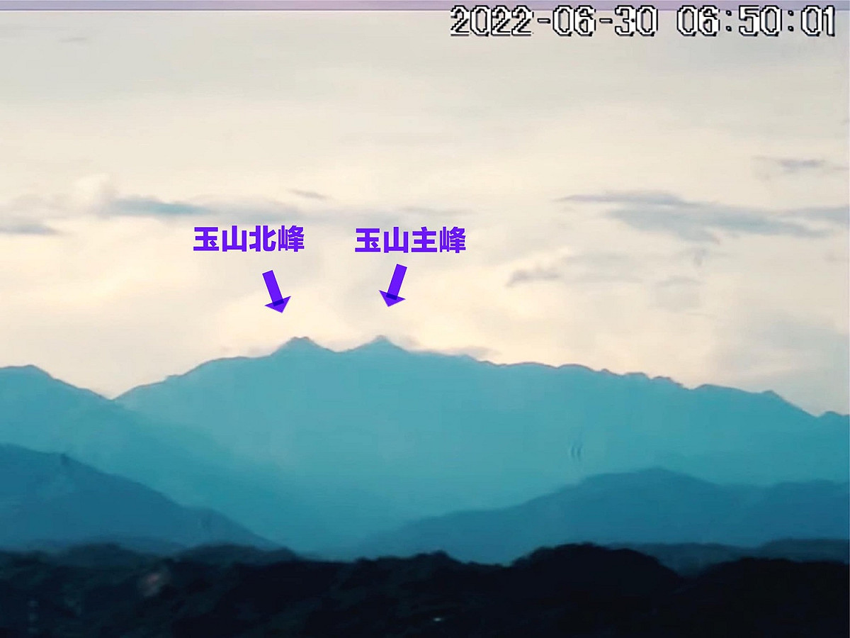 盧秀燕貼出一張玉山的照片，報喜「台中空氣正在變好」，再度讓台中選舉成為空氣之戰。 圖：擷取自盧秀燕臉書