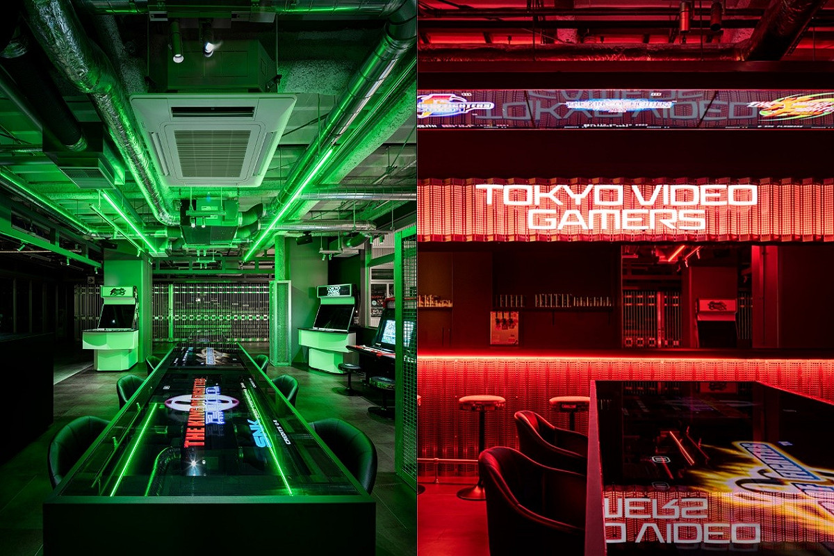 「TOKYO VIDEO GAMERS」的大型電玩機台使玩家一秒墜入懷念的街機遊戲世界。