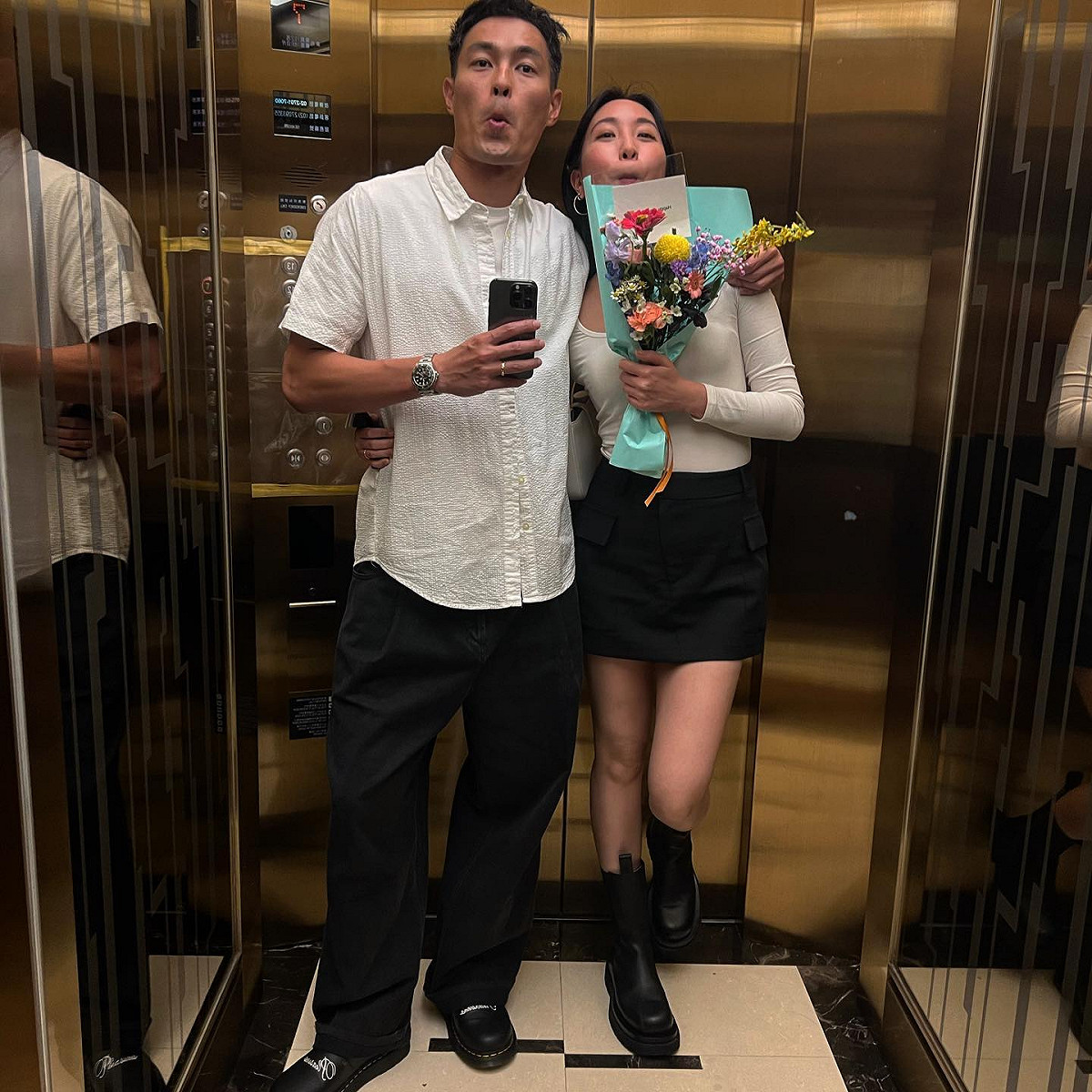楊祐寧時常曬與老婆的合照。