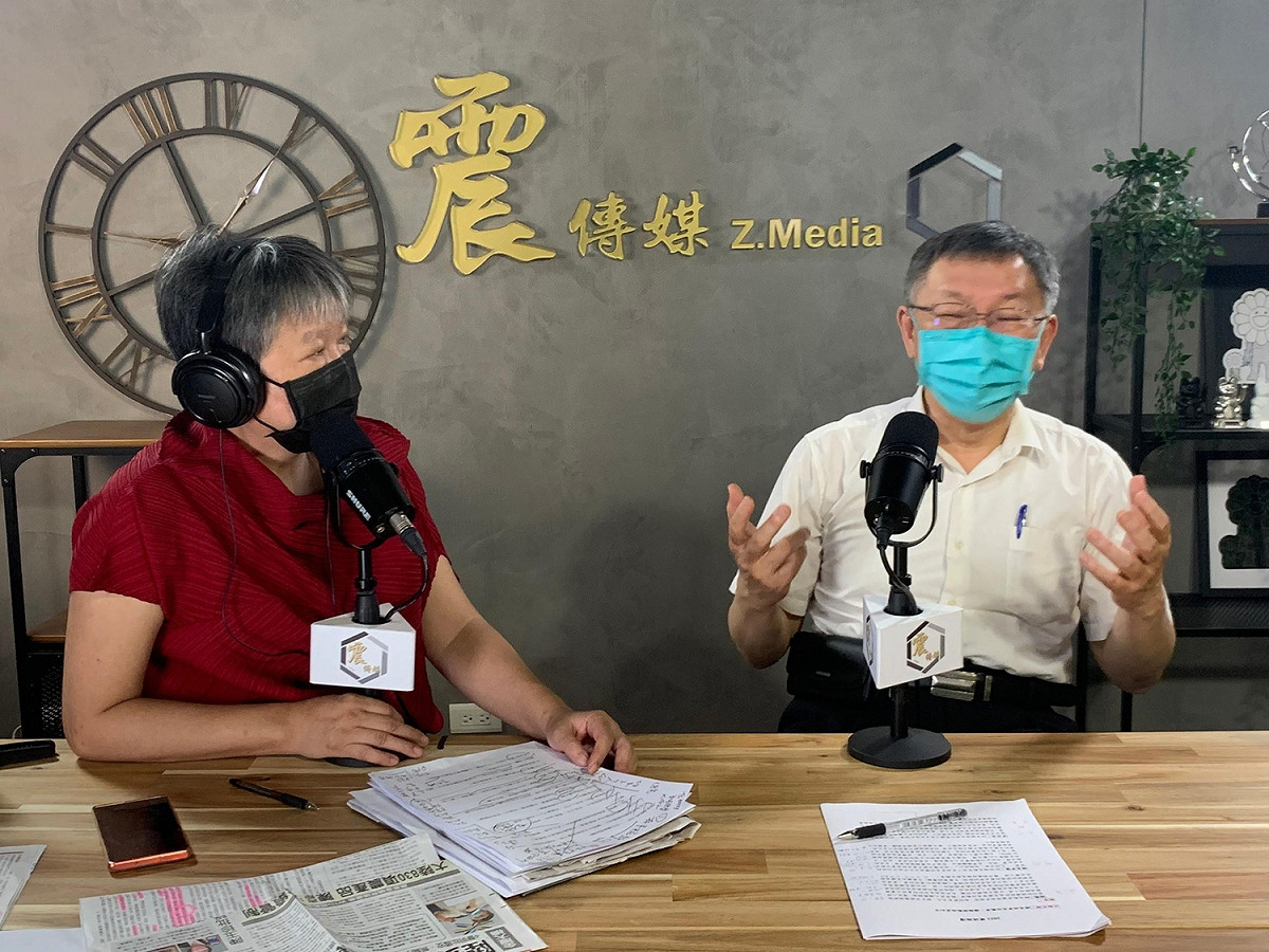 台北市長柯文哲接受專訪。 圖：震傳媒「新聞不芹菜」 / 提供