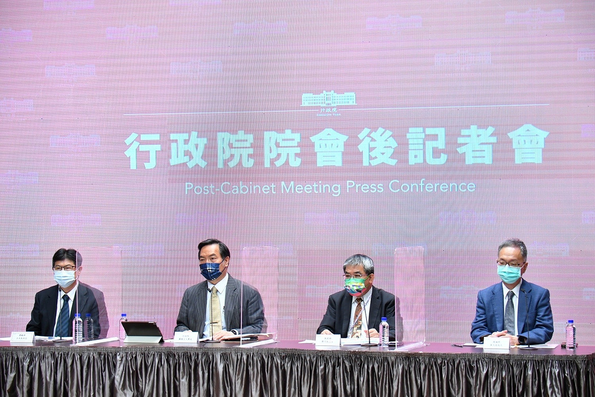 行政院今（7）天中午舉行院會後記者會。 圖：行政院提供