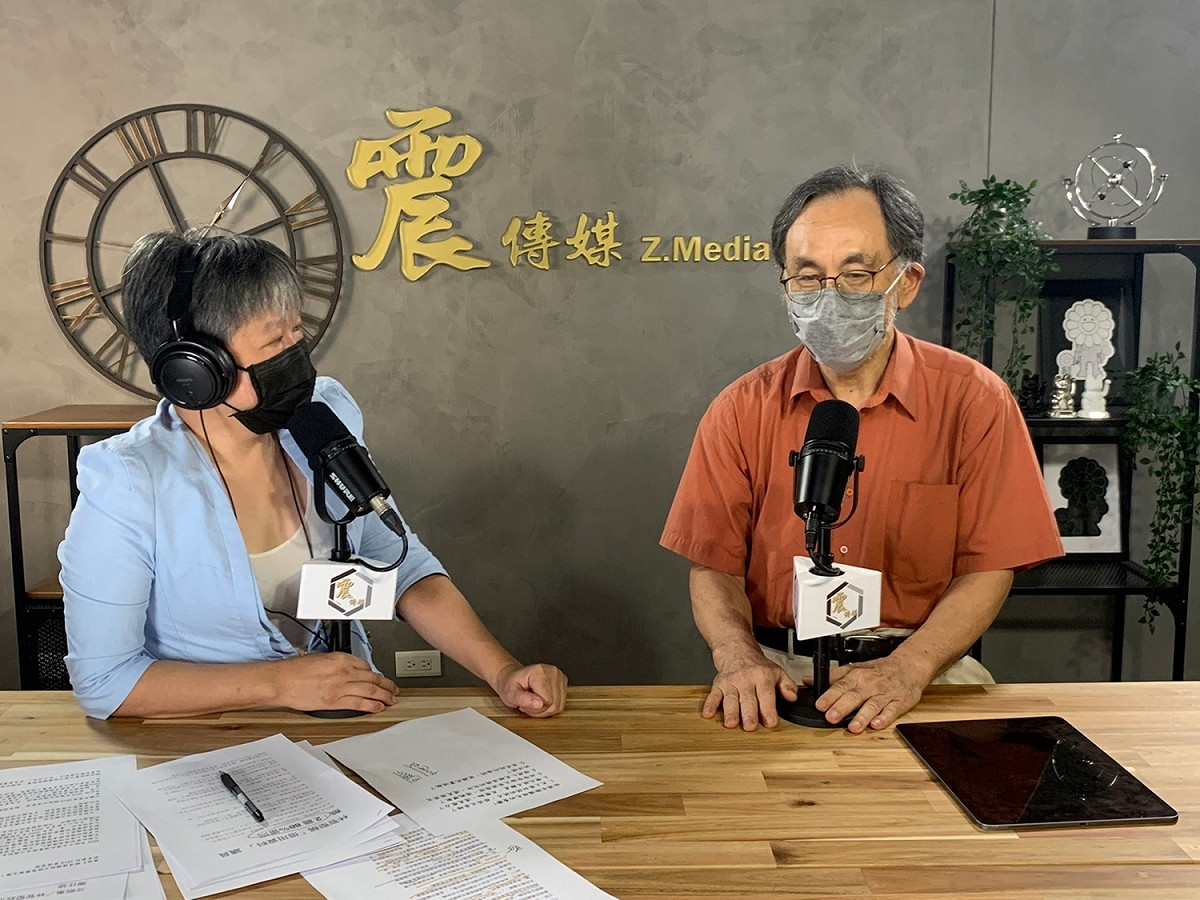 前立法委員林濁水7日中午接受震傳媒節目主持人黃光芹訪問。 圖：震傳媒提供