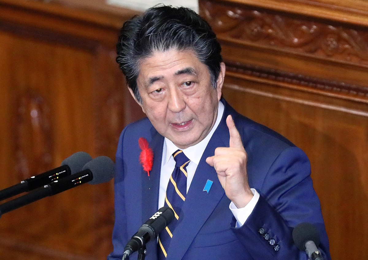 已故日本前首相安倍晉三。（資料照片）  圖：取自日本首相官邸臉書（資料照）