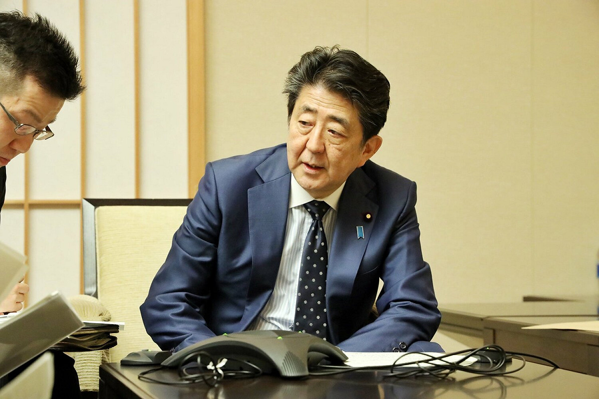 已故日本前首相安倍晉三。  圖：取自日本首相官邸臉書（資料照）