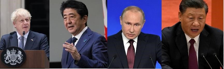 英日俄中四國在 1913 年前後，都與 2022 年發生相同的歷史事件。 圖:新頭殼合成