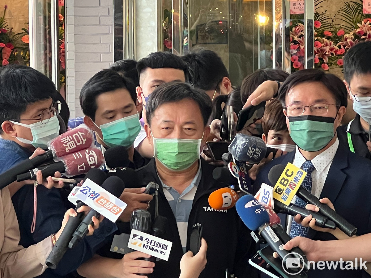 民進黨秘書長林錫耀、民進黨台北市黨部主委張茂楠。 圖：周煊惠 / 攝