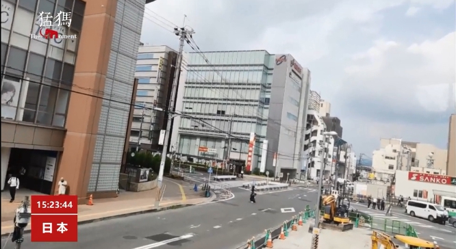 安倍遇刺的地點，奈良市街頭。 圖 : 翻攝自新京報