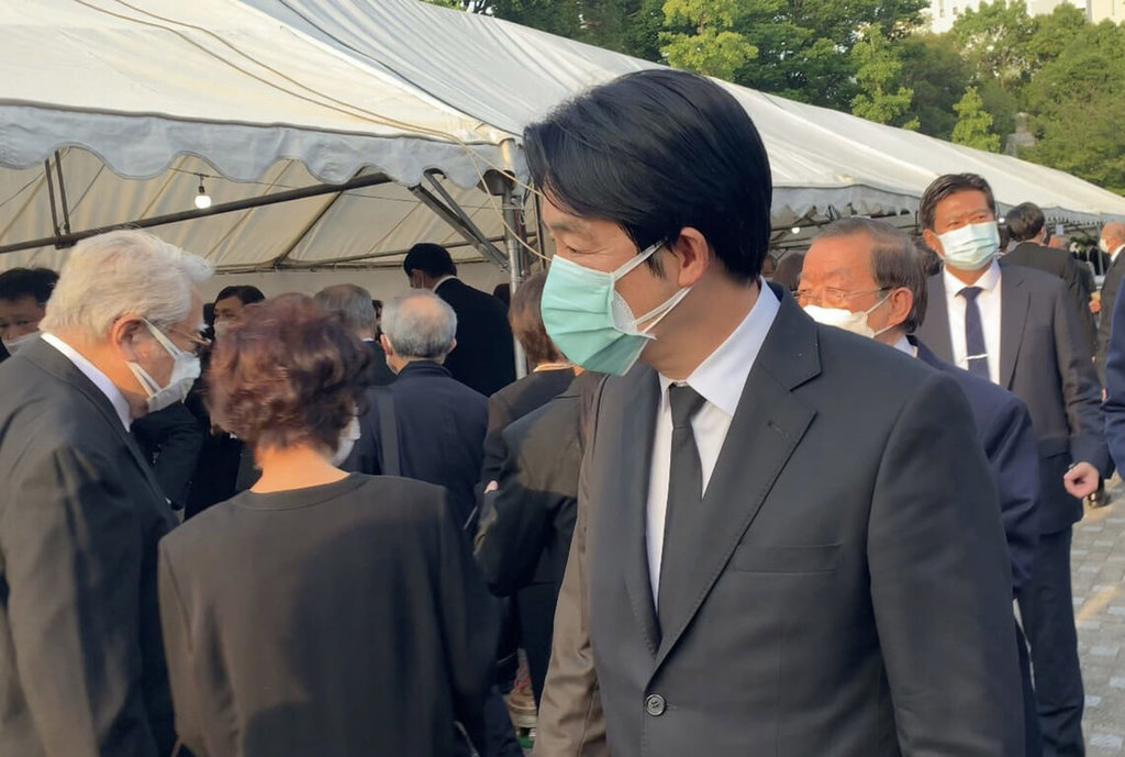 賴清德赴日哀悼安倍晉三。 圖/中央社楊明珠攝