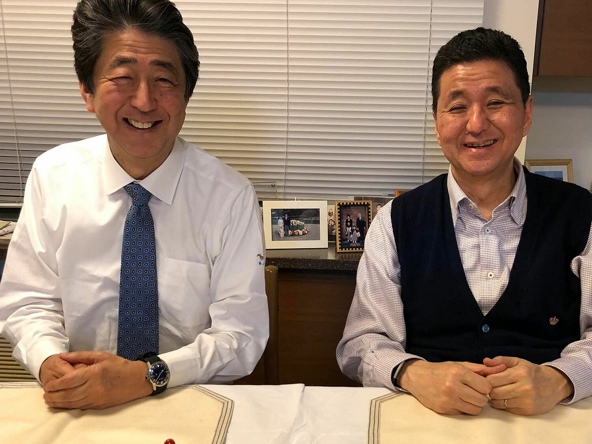 岸信夫在臉書發文悼念哥哥安倍晉三。 圖：翻攝自岸信夫 臉書