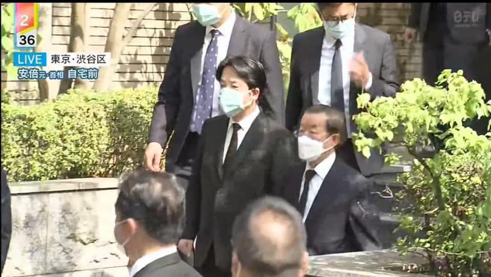 副總統賴清德12日參加日本前首相安倍晉三喪禮。 圖：取自矢板明夫俱樂部臉書