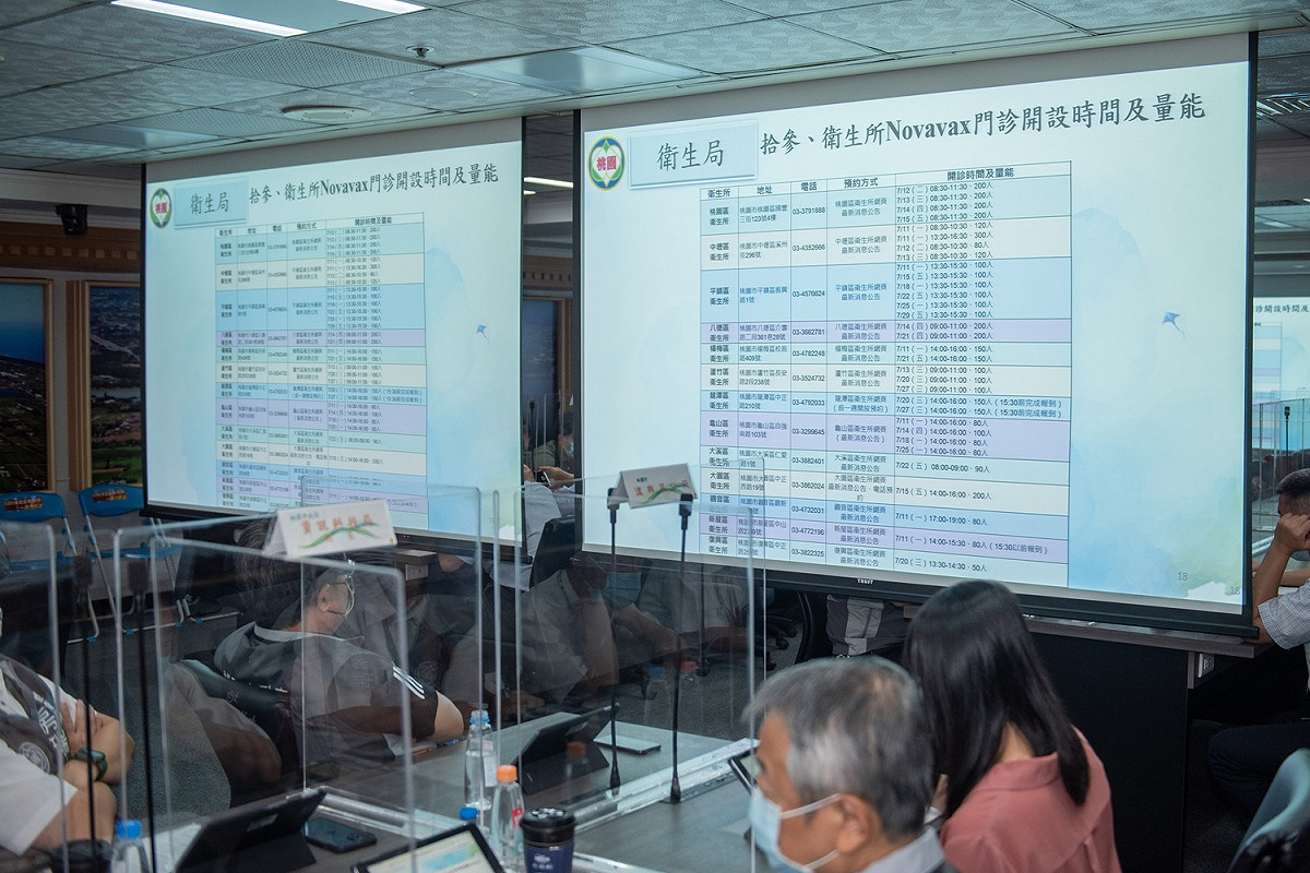 桃園市26處社區接種站將於7/15市提供莫德納、Novavax疫苗免預約接種。 圖：桃園市政府／提供