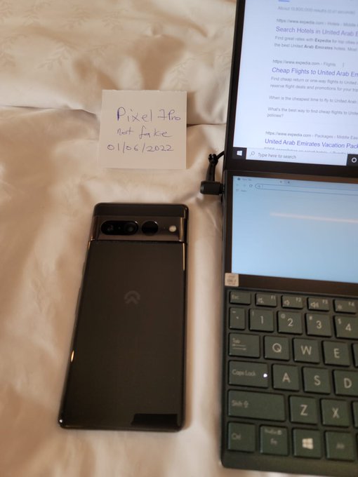 該網友還應Google 官方要求，實際拍照證明他拿到的手機，確實是Google Pixel 7 Pro。