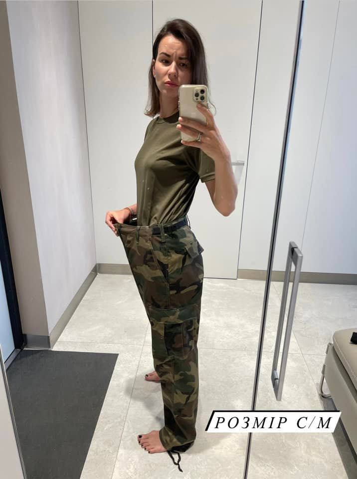 烏克蘭基輔市議員伊琳娜·妮可拉科（Irina Nikorak）表示男式軍服往往不合身於女性身材。 圖：翻攝自妮可拉科臉書