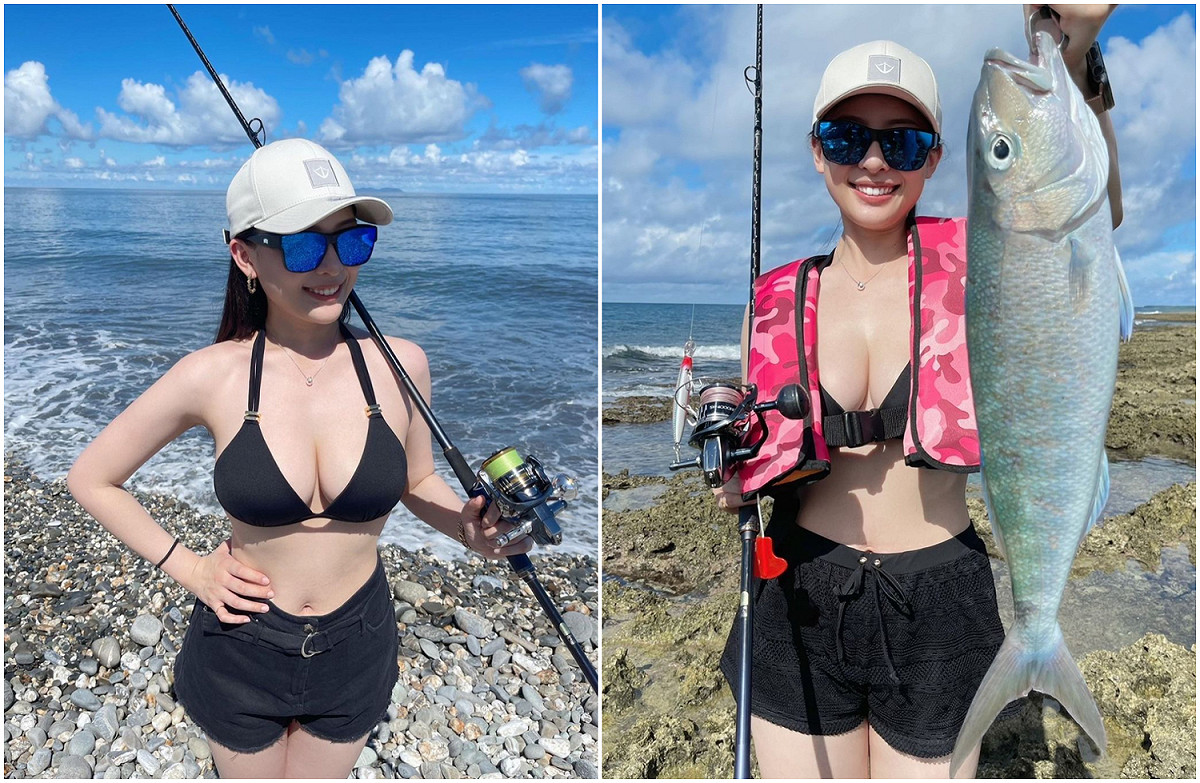 歐拉超辣釣魚穿搭引起網友暴動。 圖：翻攝自IG/_0930_photo_girl