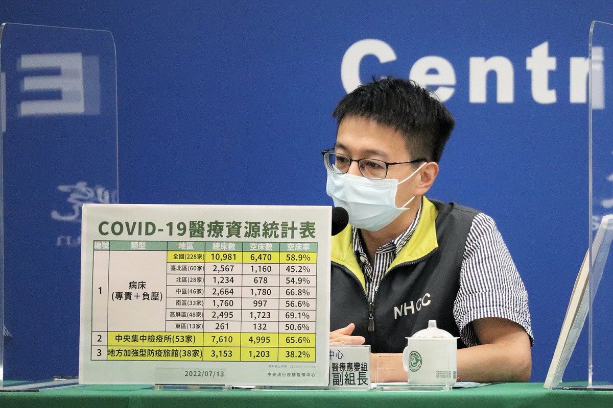 中央流行疫情指揮中心應療應變組副組長羅一鈞。 圖：中央流行疫情指揮中心 / 提供