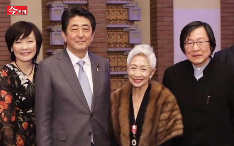 前國策顧問金美齡（中）表示，無論身分，安倍對自己一直相當重情義，即使已經貴為日本首相，仍然可以一通電話與他隨時聯絡。 圖：金美齡/提供 （資料照）