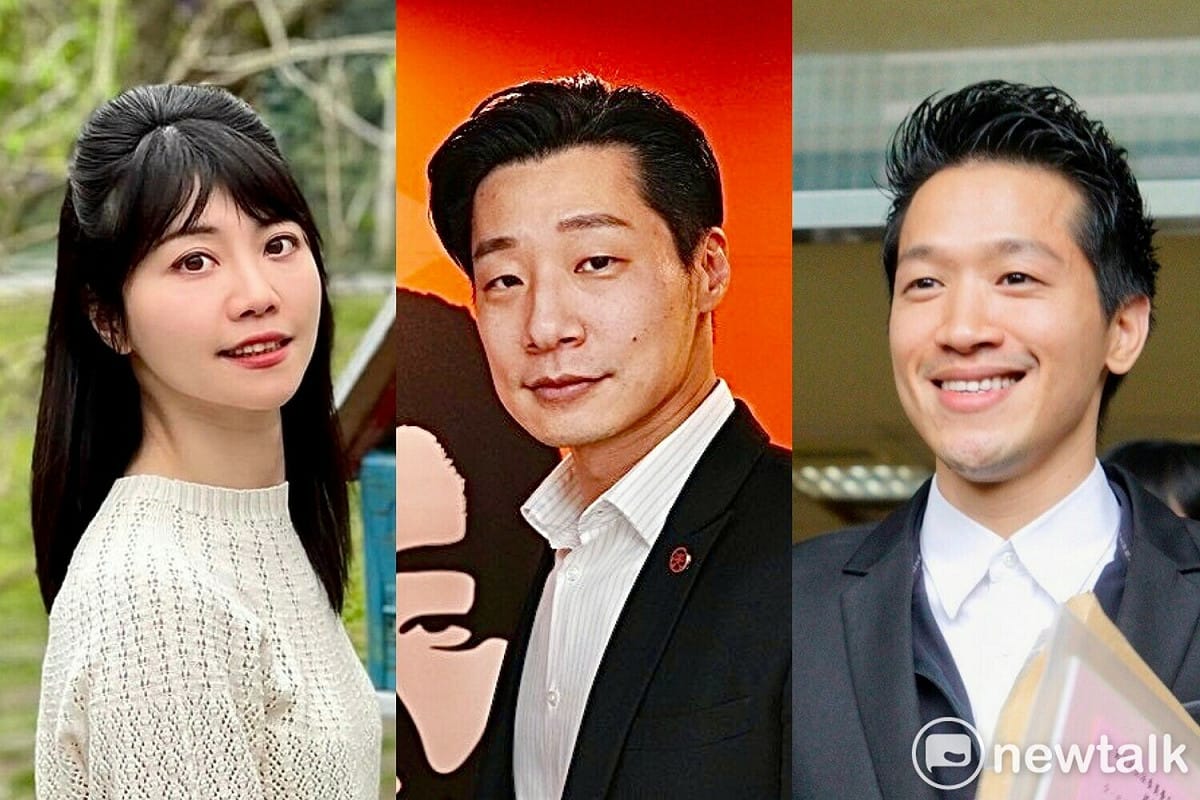 民進黨立委高嘉瑜（左）、無黨籍立委林昶佐（中）及民進黨立委何志偉（右）將出任民進黨台北市長參選人陳時中競選團隊。 圖：擷取自高嘉瑜臉書/張良一攝/張良一攝（新頭殼合成）