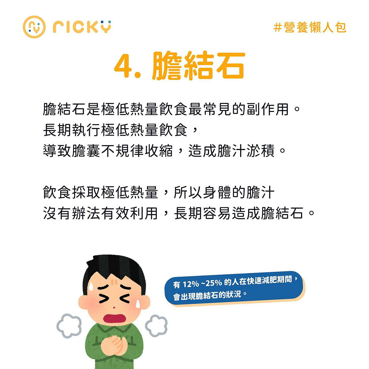 營養師Ricky在臉書上分析極低熱量飲食法不但沒辧法真正減肥，還會減掉健康。 圖：翻攝自營養師Ricky 臉書專頁