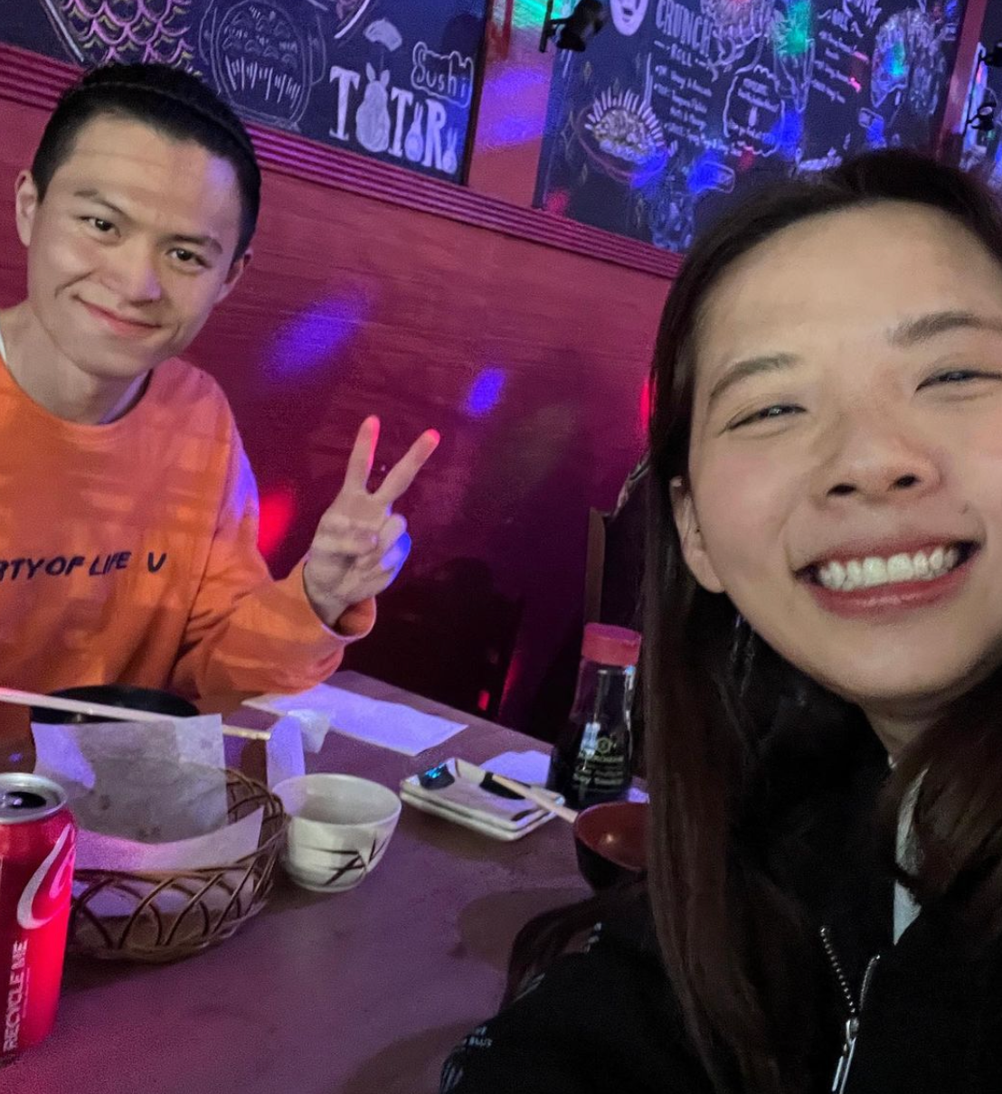 創作者滴妹赴美休息，和男友相見歡。 圖：翻攝自滴妹IG
