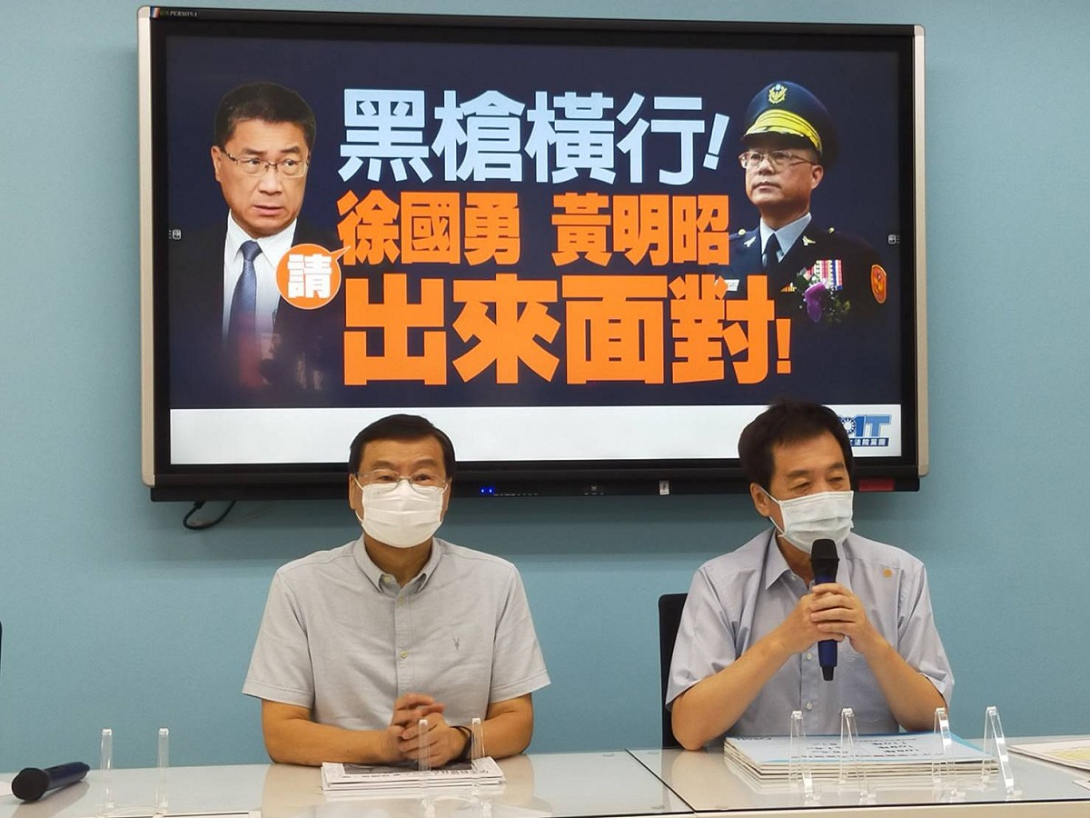 國民黨團召開記者會，指控內政部長徐國勇任內治安每況愈下，槍擊案發生頻率上升。 圖：國民黨立法院黨團/提供