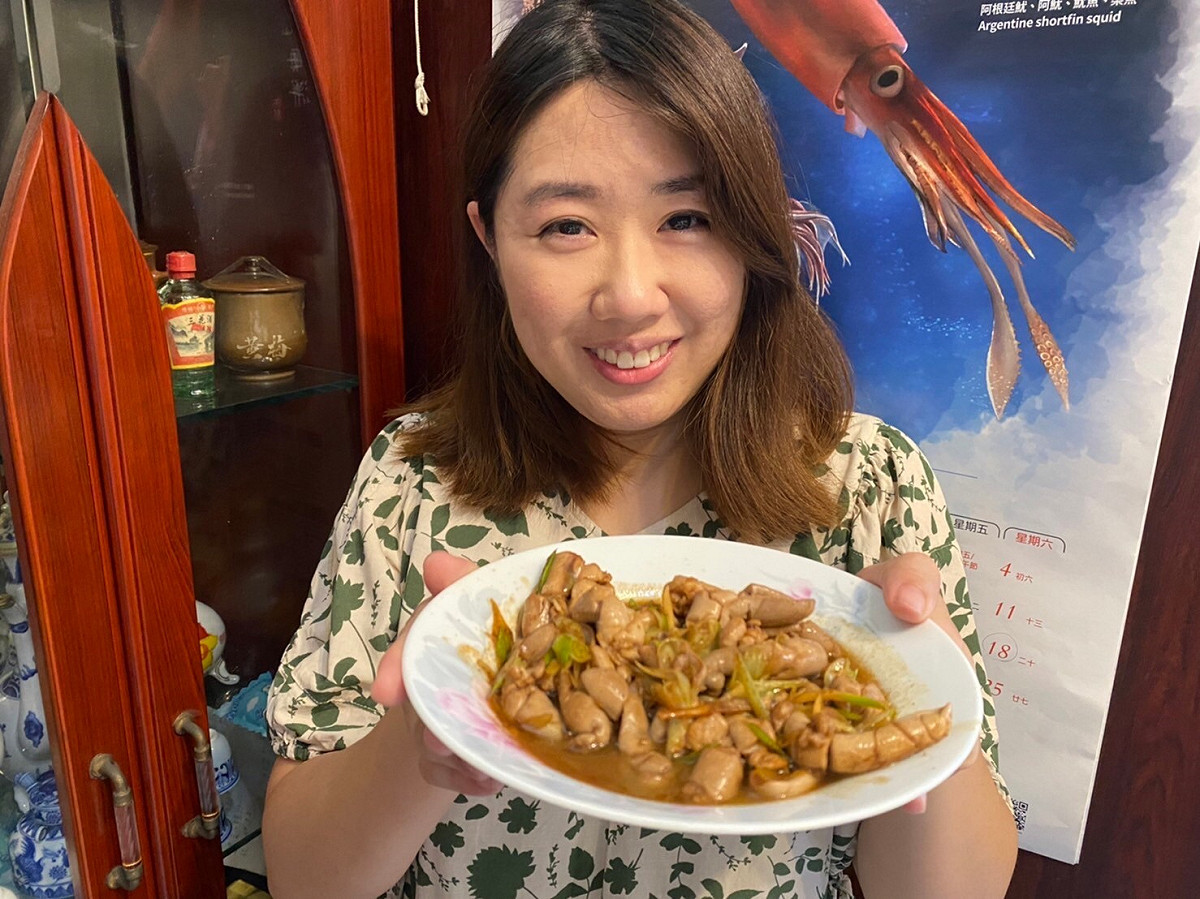 美味的醬燒煙仔魚膘。