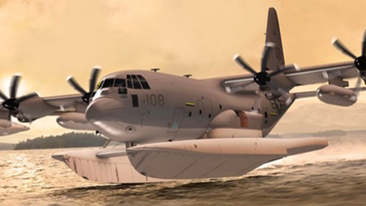 美國空軍特戰指揮部AFSOC打算為MC-130J加裝大型浮筒，讓其成為兩棲飛機，提升任務彈性。 圖：翻攝US Air Force
