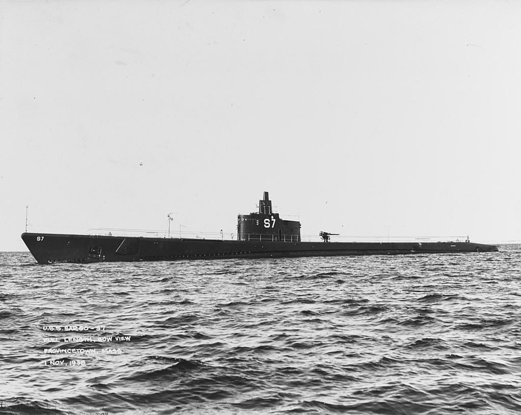 美軍「重牙鯛號(USS Sargo SS-188)」核潛艦。圖為1938年剛服役時在麻州外海拍攝。 圖：翻攝維基百科/公有領域