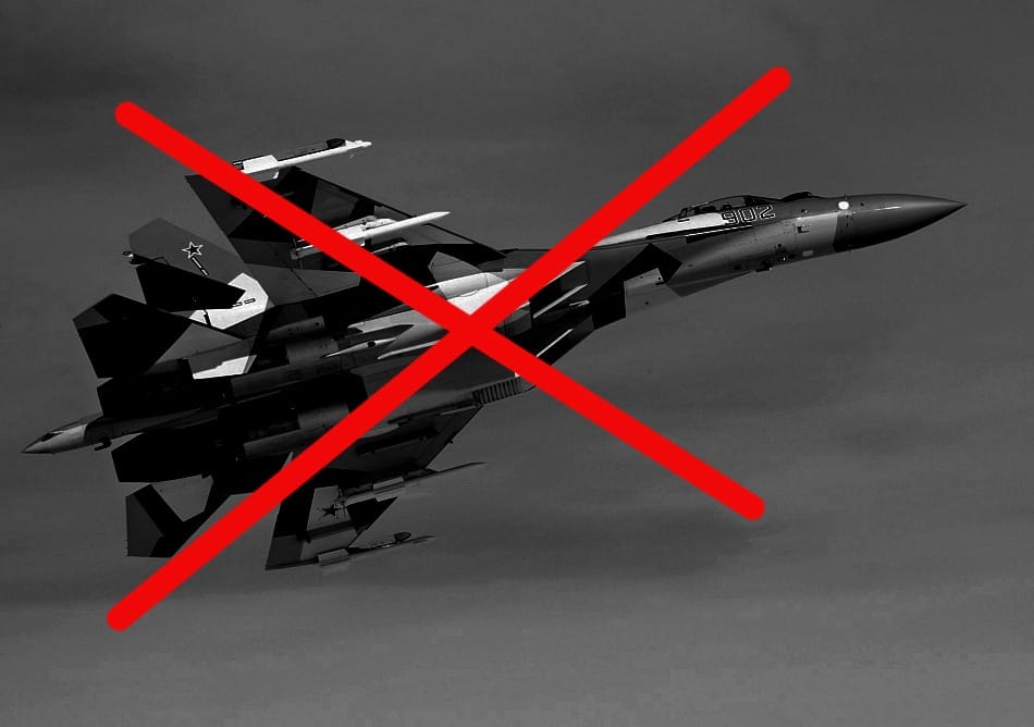 烏克蘭防空部隊19日擊落一架俄軍戰機，初步研判是蘇愷-35。 圖：翻攝烏克蘭空軍司令部臉書