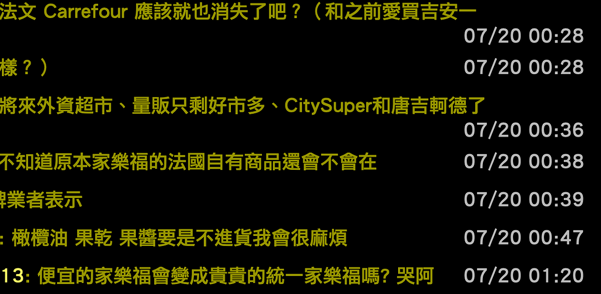 網友希望未來法國進口商品區能夠留下。 圖：翻攝自PTT網站