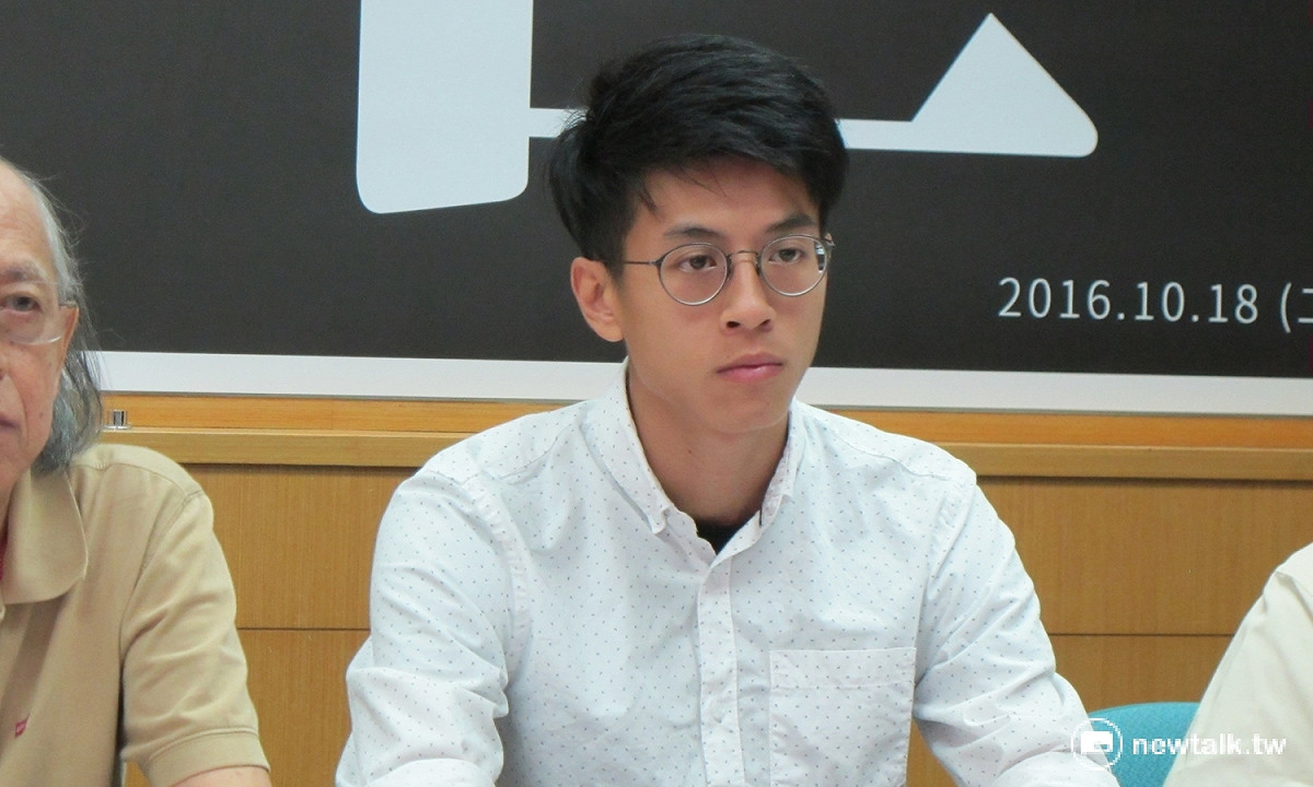 1993年出生，目前才23歲的香港本土民主前線發言人黃台仰已被香港政府起訴了3條罪。 圖：林朝億/攝