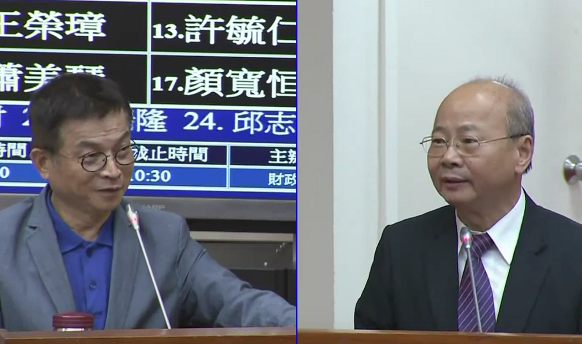 新任金管會主委李瑞倉（右）被立委認為「政治有餘，專業不足」，李瑞倉則回應，他的DNA裡面沒有政治因素。 圖：翻攝自立法院ivod