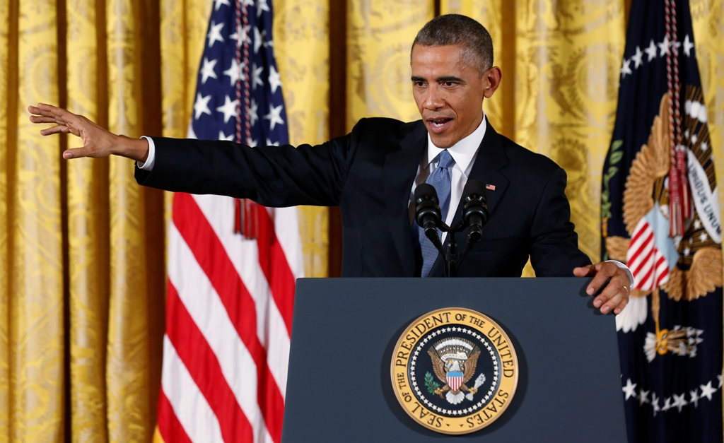 美國總統大選進入最後關頭，現任總統歐巴馬(Barack Obama)2日(當地時間)向選民喊話，表示國家的命運掌握在他們手中。 圖：達志影像/路透社資料照片