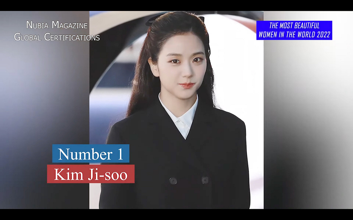 榮獲票選冠軍的是南韓團體Blackpink成員Jisoo，絕世美貌果然不負眾望。