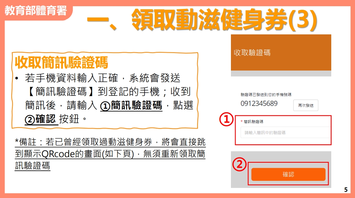 動滋健身券領取辦法(2)。 圖：教育部體育署／提供