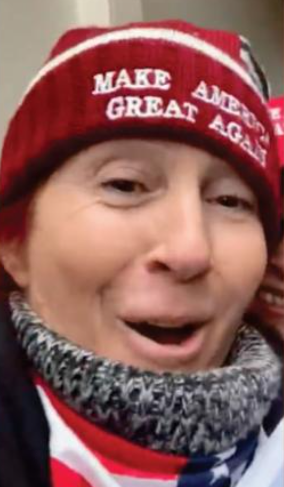 一名 59 歲的美國女子因參加 2021 年美國國會大廈遭衝擊事件時，曾威脅槍殺美國眾議院議長裴洛西（Nancy Pelosi），而遭逮捕。 圖：翻攝自環球網
