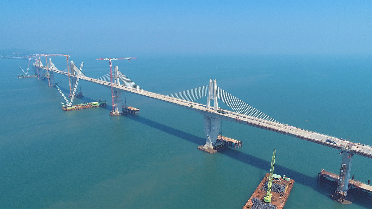 金門大橋目標今年10月通車。 圖：交通部高速公路局／提供（資料照）