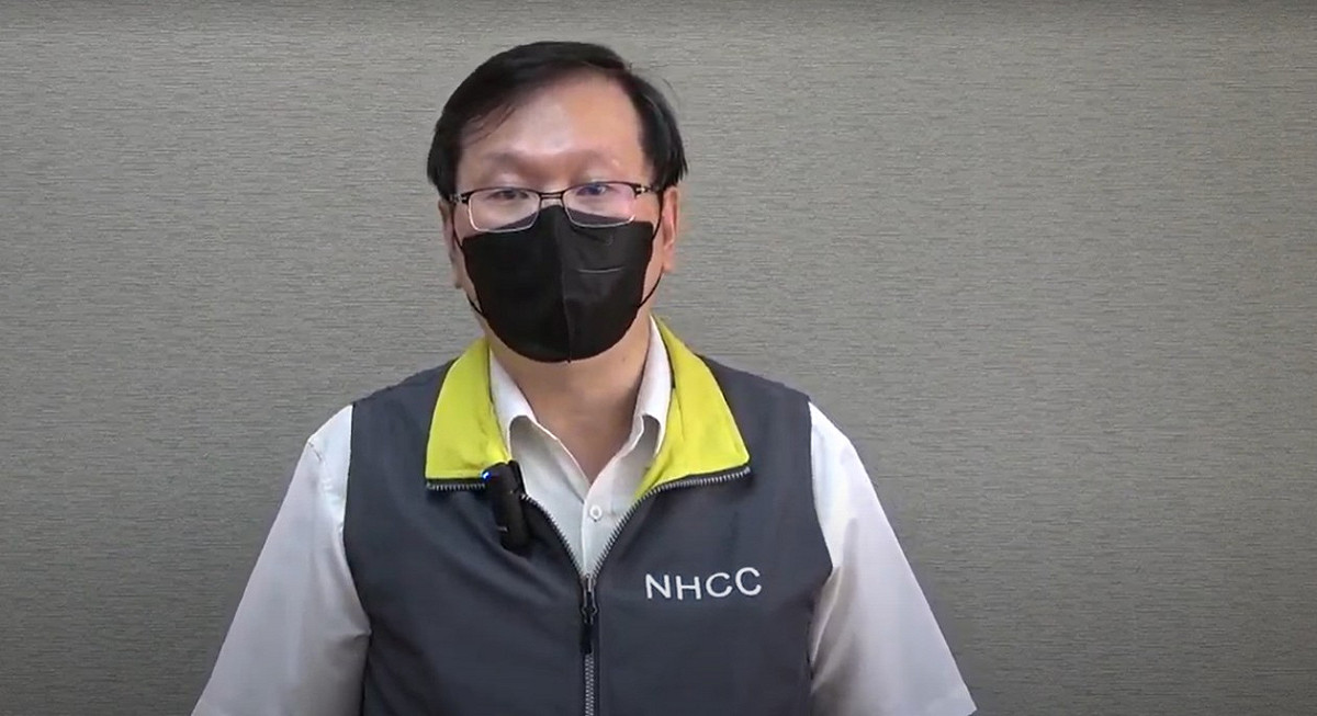 中央流行疫情指揮中心發言人莊人祥。 圖：擷取自指揮中心影片