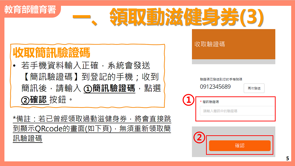 動滋健身券領取方式說明。 圖：教育部體育署／提供