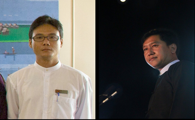 民運人士覺敏友（Kyaw Min Yu／右）、前國會議員漂扎亞導（Phyo Zeya Thaw／左）遭緬甸軍政府處決。 圖：取自維基公有領域、Ko Jimmy推特（新頭殼合成）