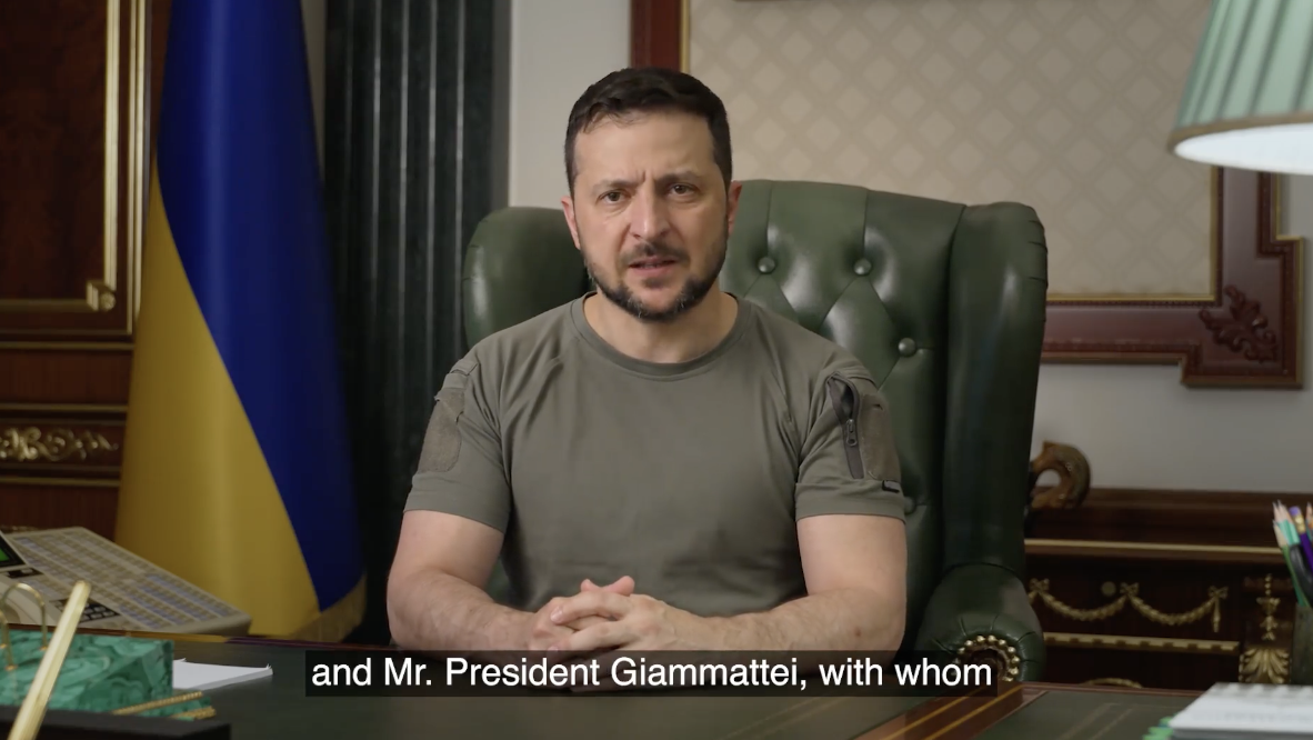 烏克蘭總統澤連斯基（Volodymyr Zelensky）在臉書回應俄減供天然氣行為，稱之是「故意」使歐洲人難過冬。 圖：翻攝自澤連斯基臉書